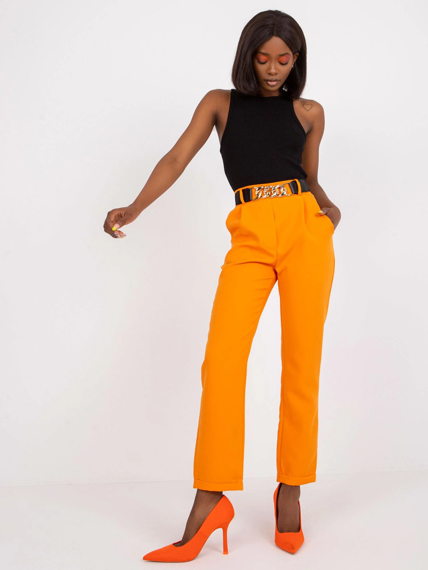 Italy Moda Kelnės-DHJ-SP-13165.20-Šviesiai oranžinė