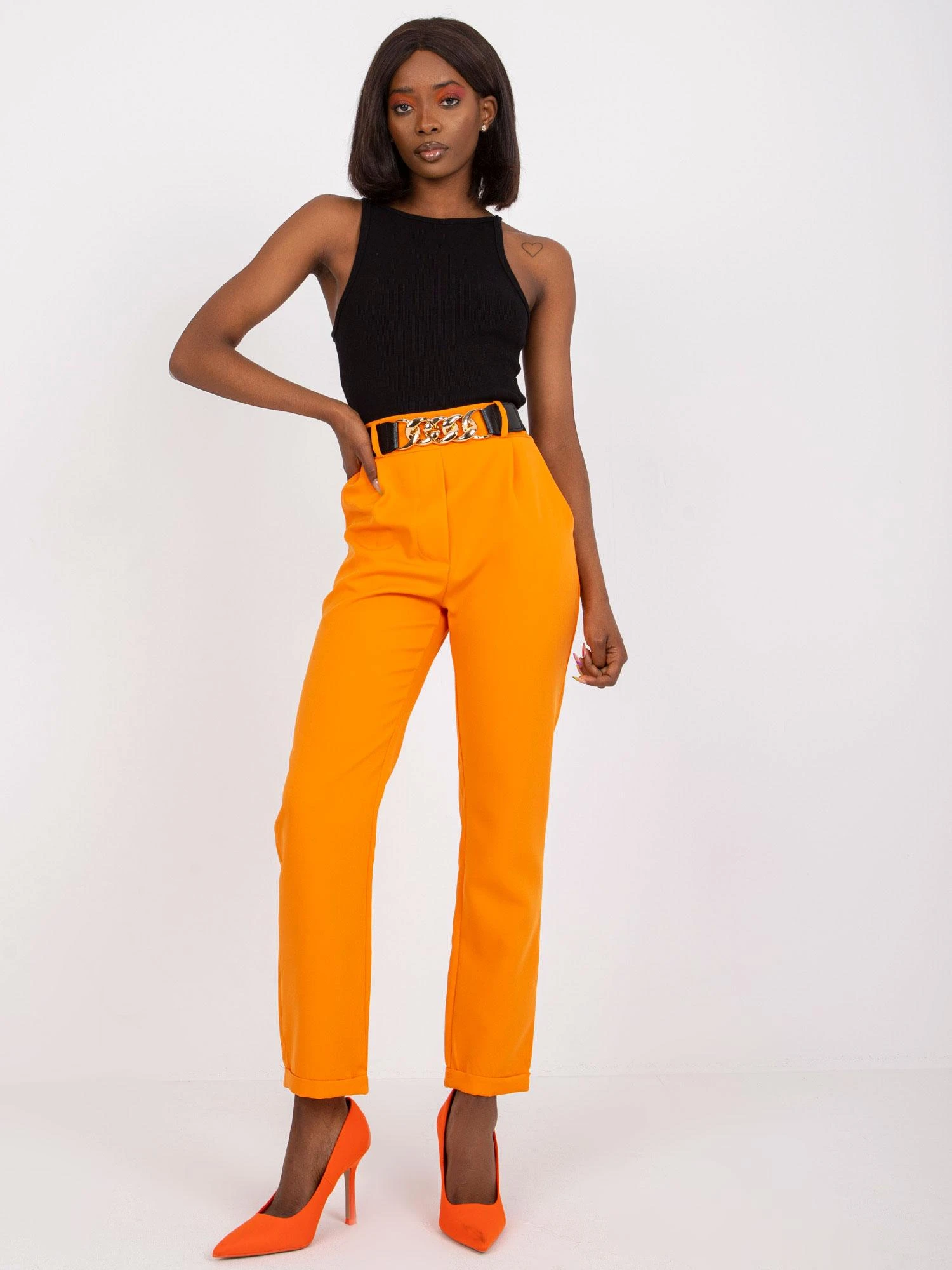Italy Moda Kelnės-DHJ-SP-13165.20-Šviesiai oranžinė