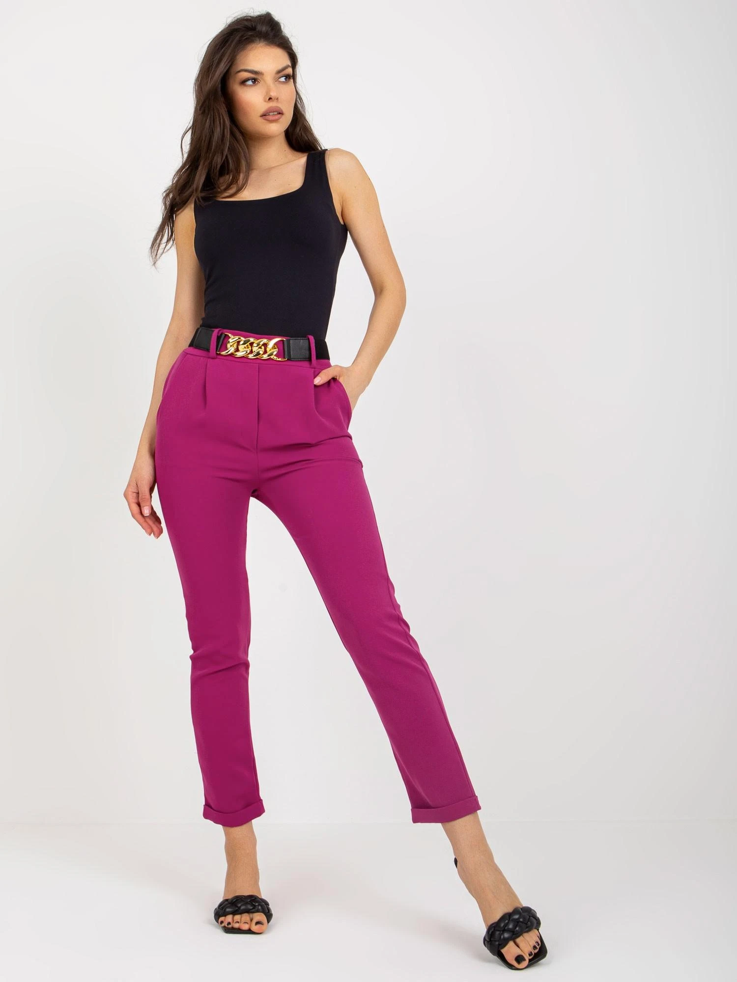 Italy Moda Kelnės-DHJ-SP-13165.20-violetinė