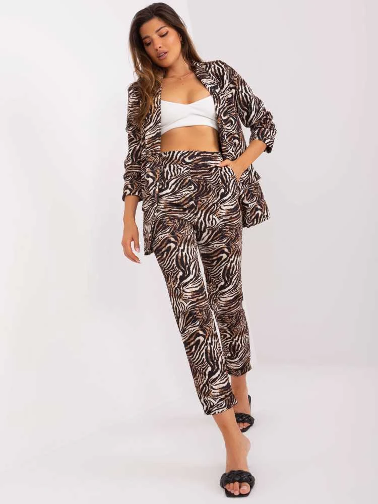 Italy Moda Kelnės-DHJ-SP-13926-6.60P-juoda-smėlio spalvos
