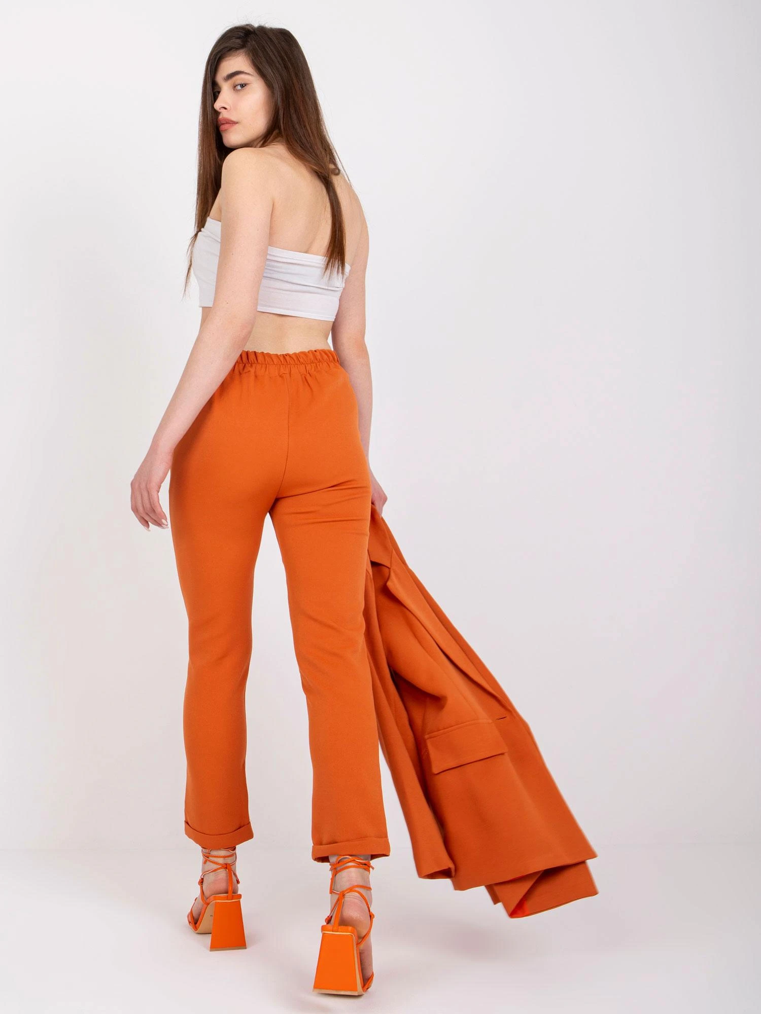 Italy Moda Kelnės-DHJ-SP-13926.02-tamsiai oranžinės spalvos