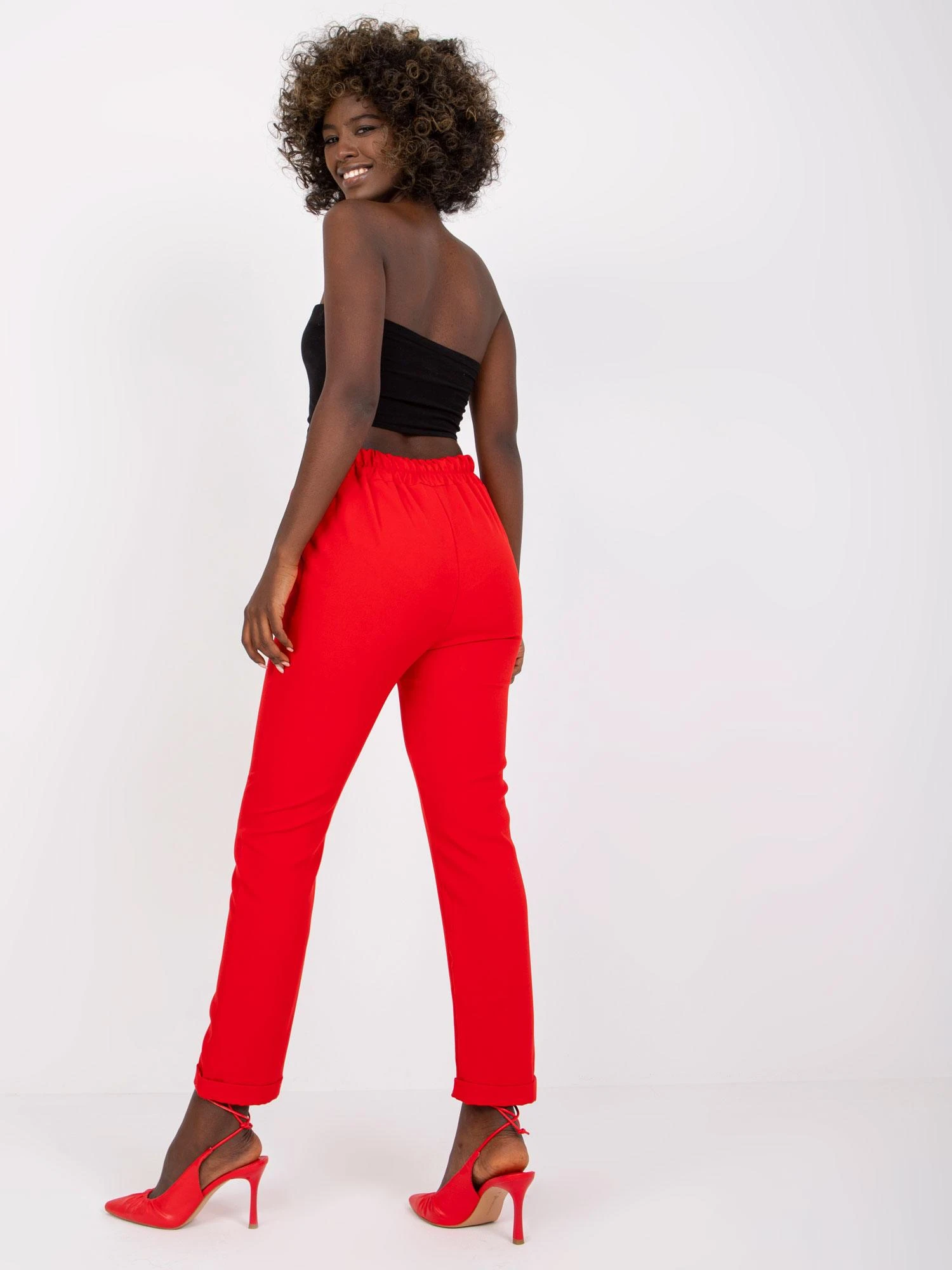 Italy Moda Kelnės-DHJ-SP-13926.02-raudona