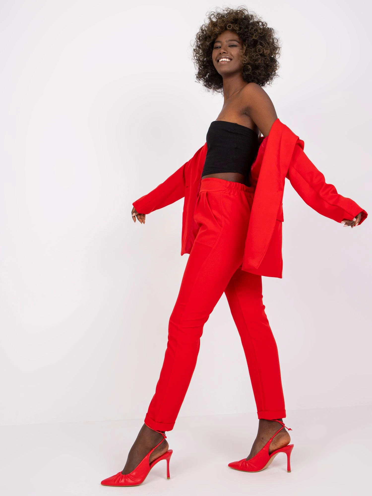 Italy Moda Kelnės-DHJ-SP-13926.02-raudona