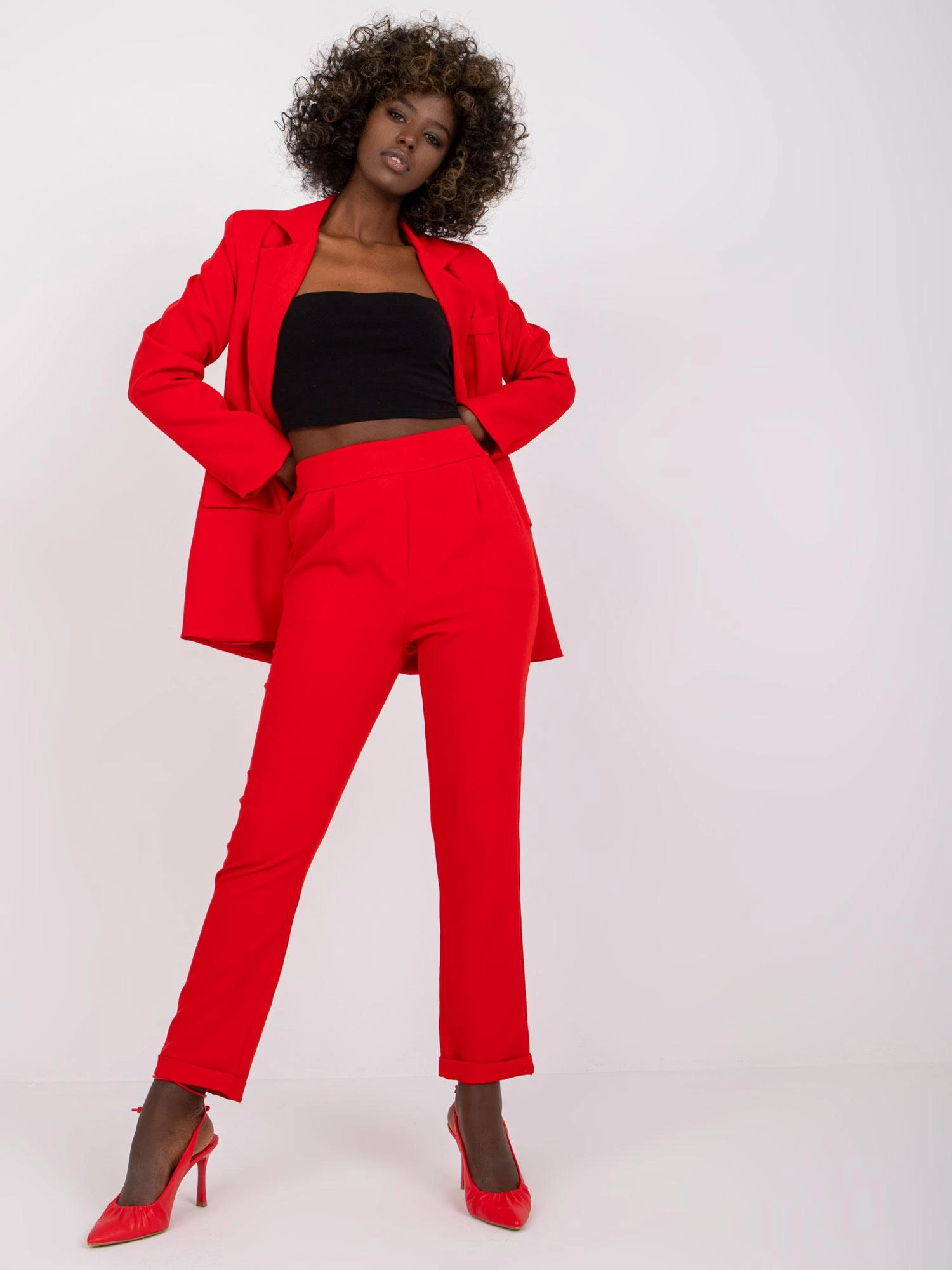 Italy Moda Kelnės-DHJ-SP-13926.02-raudona