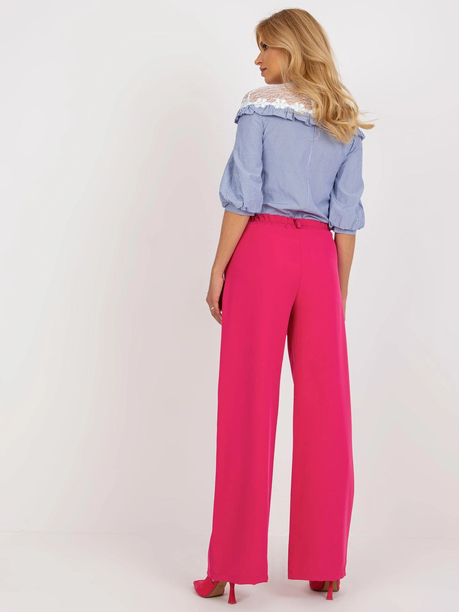 Italy Moda Kelnės-DHJ-SP-15679-1.30X-tamsiai rožinė