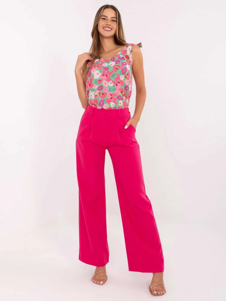 Italy Moda Kelnės-DHJ-SP-15679-1.30X-tamsiai rožinė