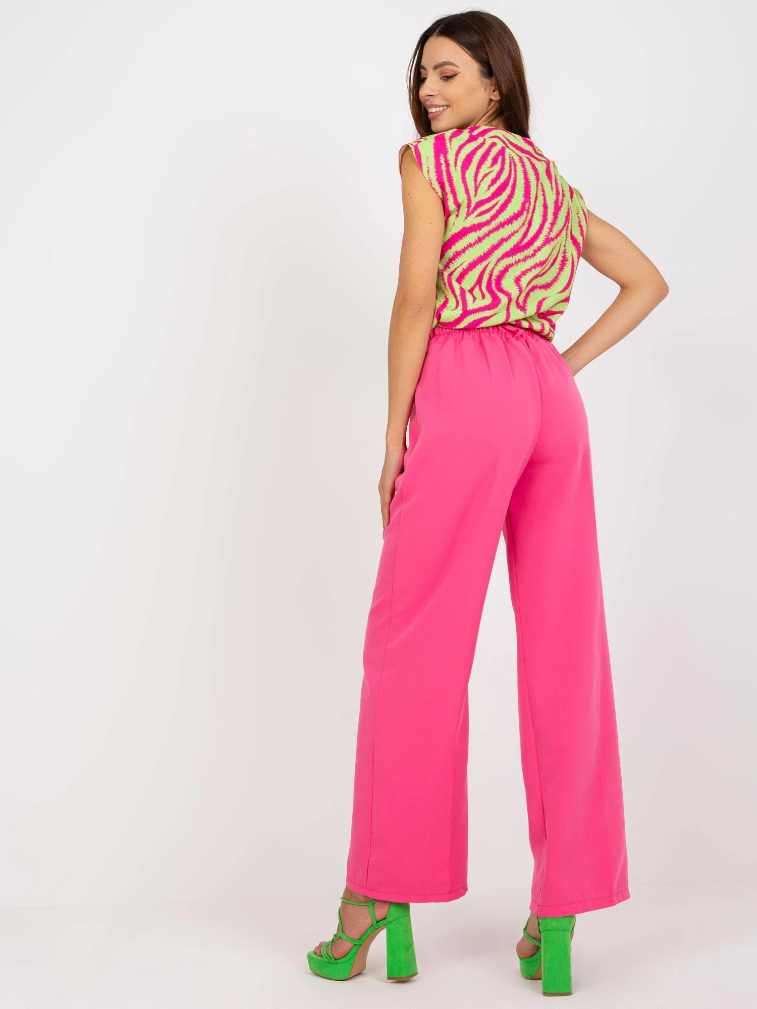 Italy Moda Kelnės-DHJ-SP-15679.01X-tamsiai rožinė
