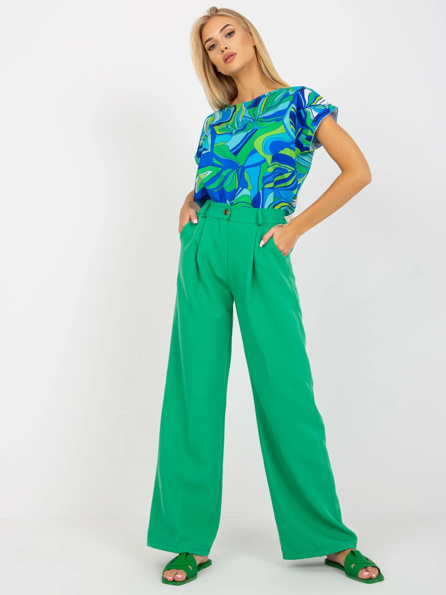 Italy Moda Kelnės-DHJ-SP-15679.01X-žalia