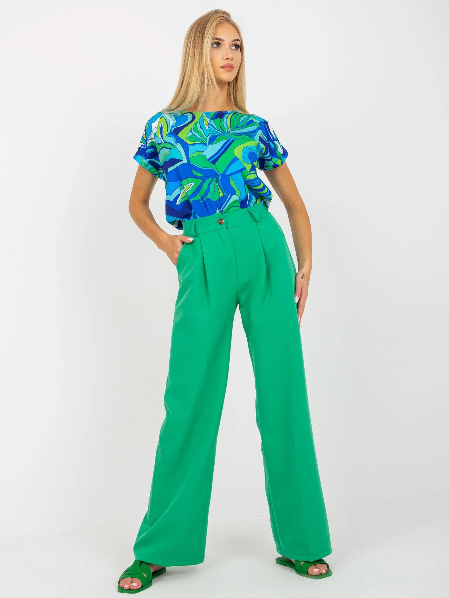 Italy Moda Kelnės-DHJ-SP-15679.01X-žalia