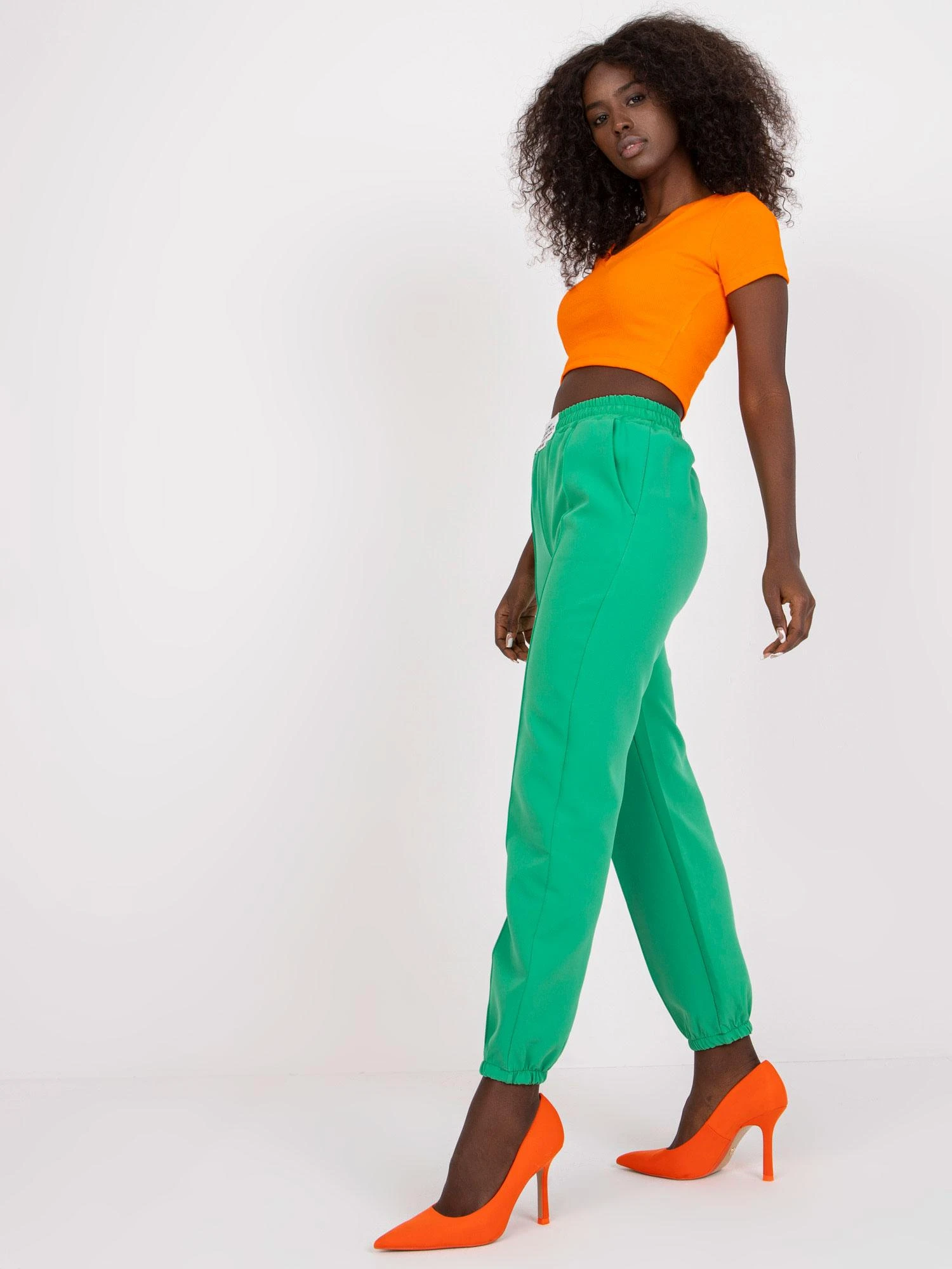 Italy Moda Kelnės-DHJ-SP-15832.64-žalia