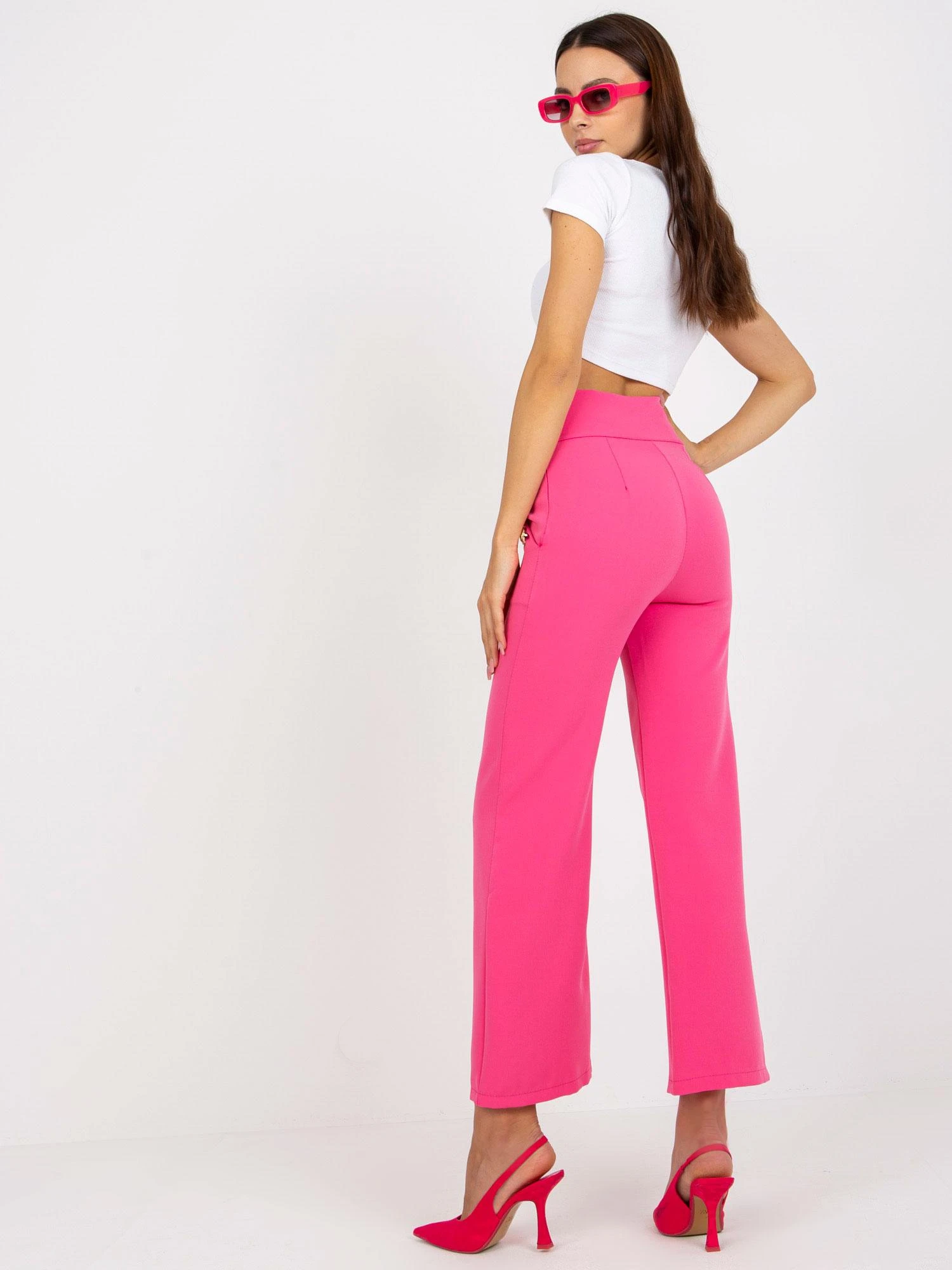 Italy Moda Kelnės-DHJ-SP-16008.01X-tamsiai rožinė