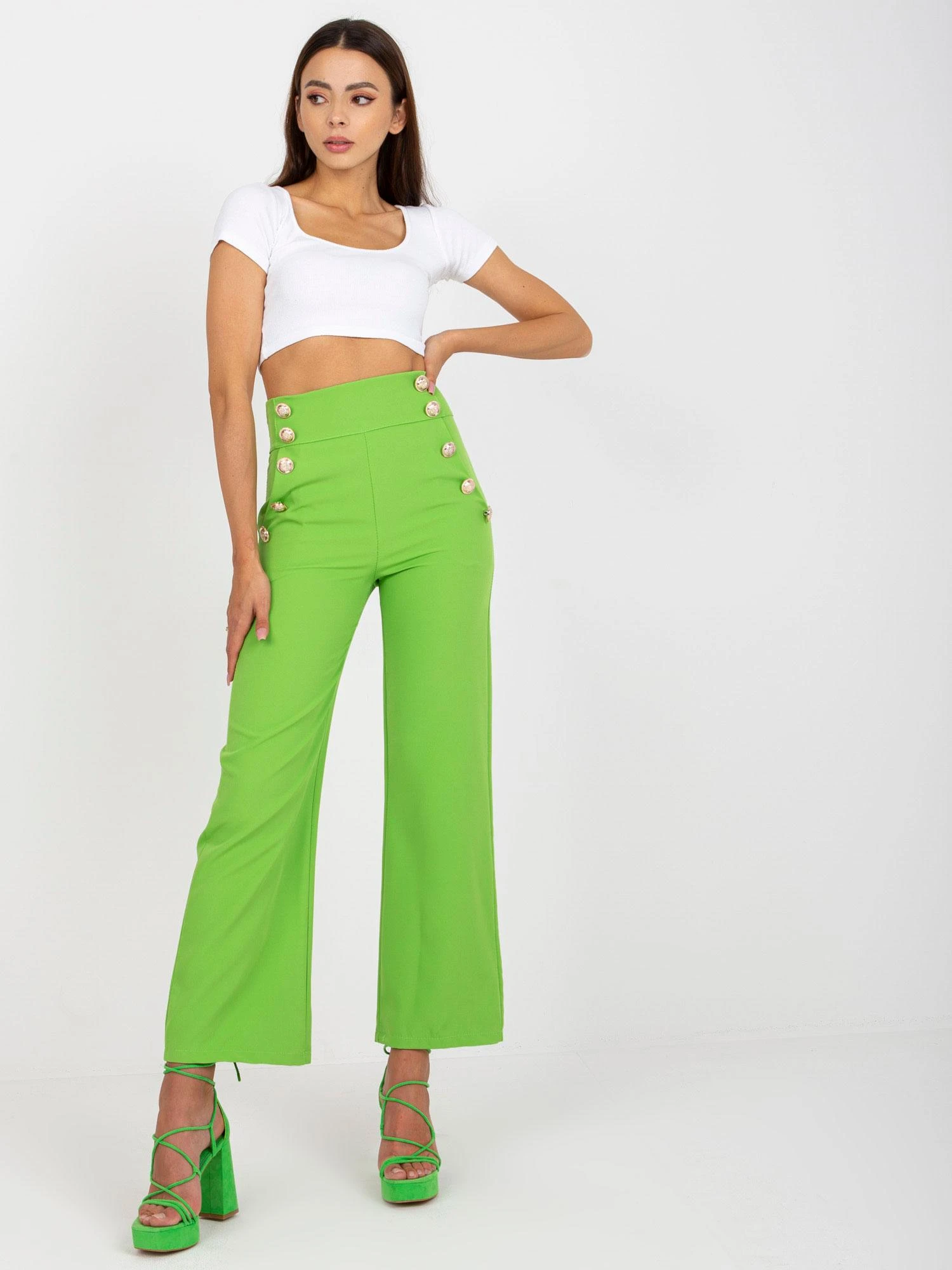 Italy Moda Kelnės-DHJ-SP-16008.01X-Šviesiai žalia