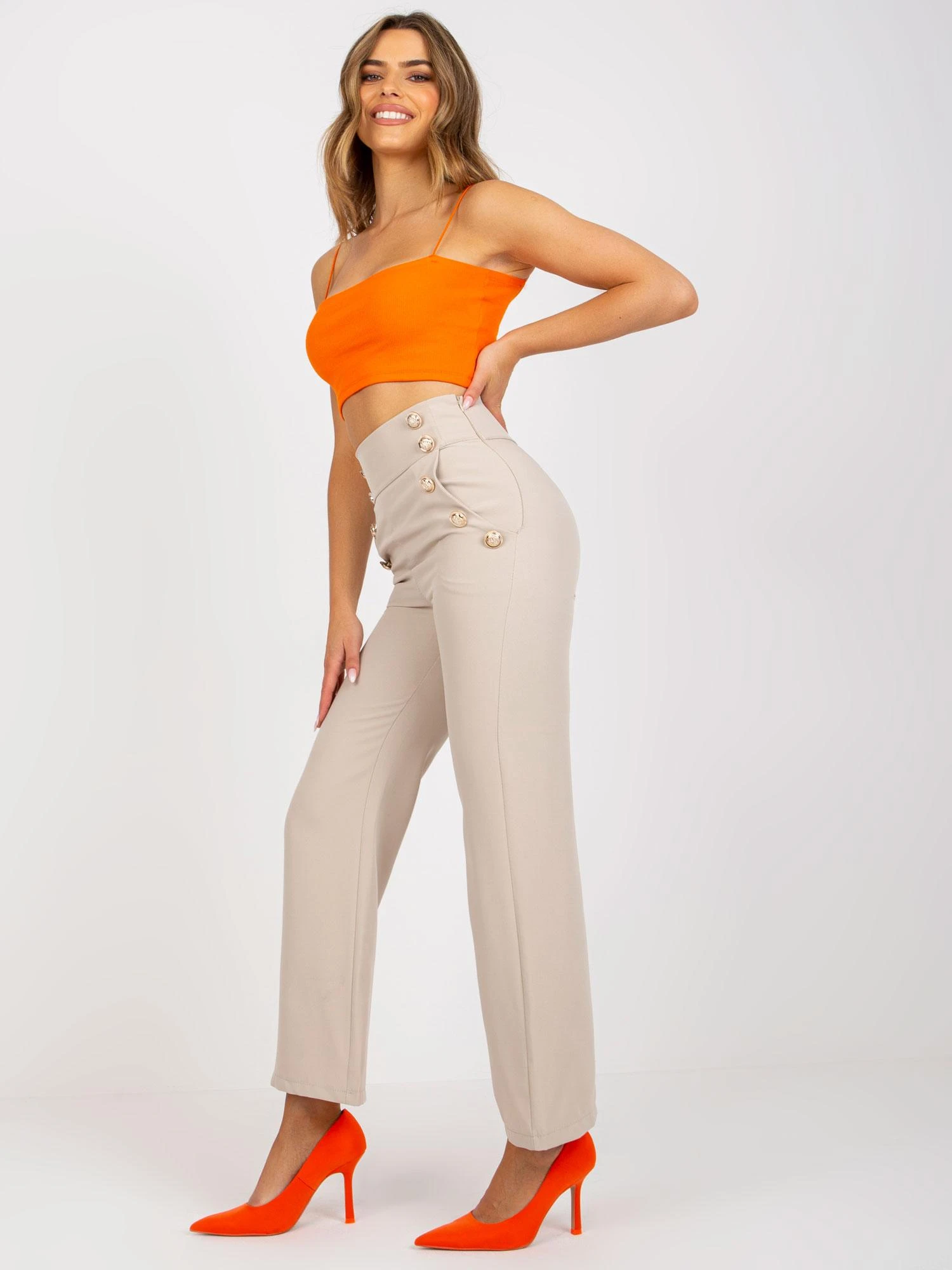 Italy Moda Kelnės-DHJ-SP-16008.01X-smėlio spalvos