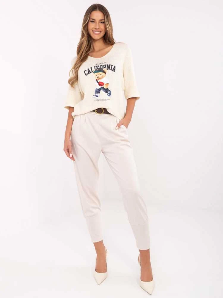 Italy Moda Kelnės-DHJ-SP-20316.16-šviesiai smėlio spalvos