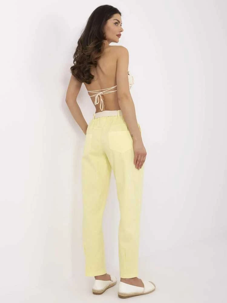 Italy Moda Kelnės-DHJ-SP-20506.79-šviesiai geltonos