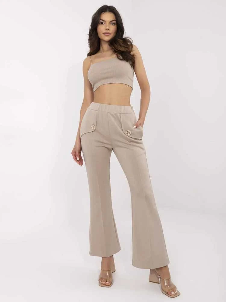 Italy Moda Kelnės-DHJ-SP-20518.12-smėlio spalva