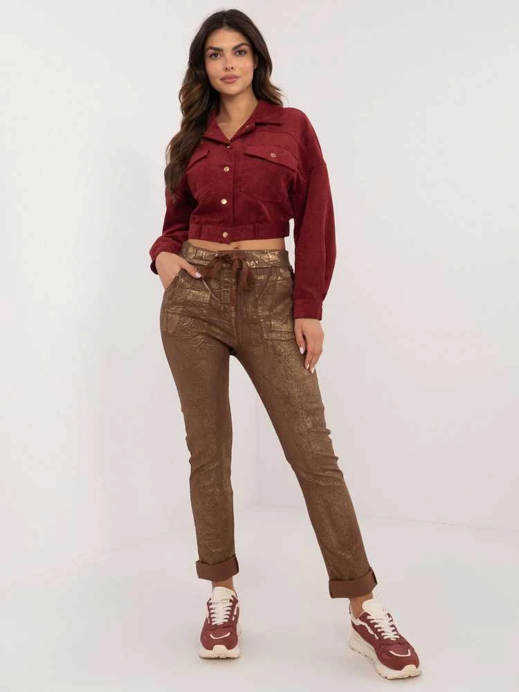 Italy Moda Kelnės-DHJ-SP-21258.32-rudos
