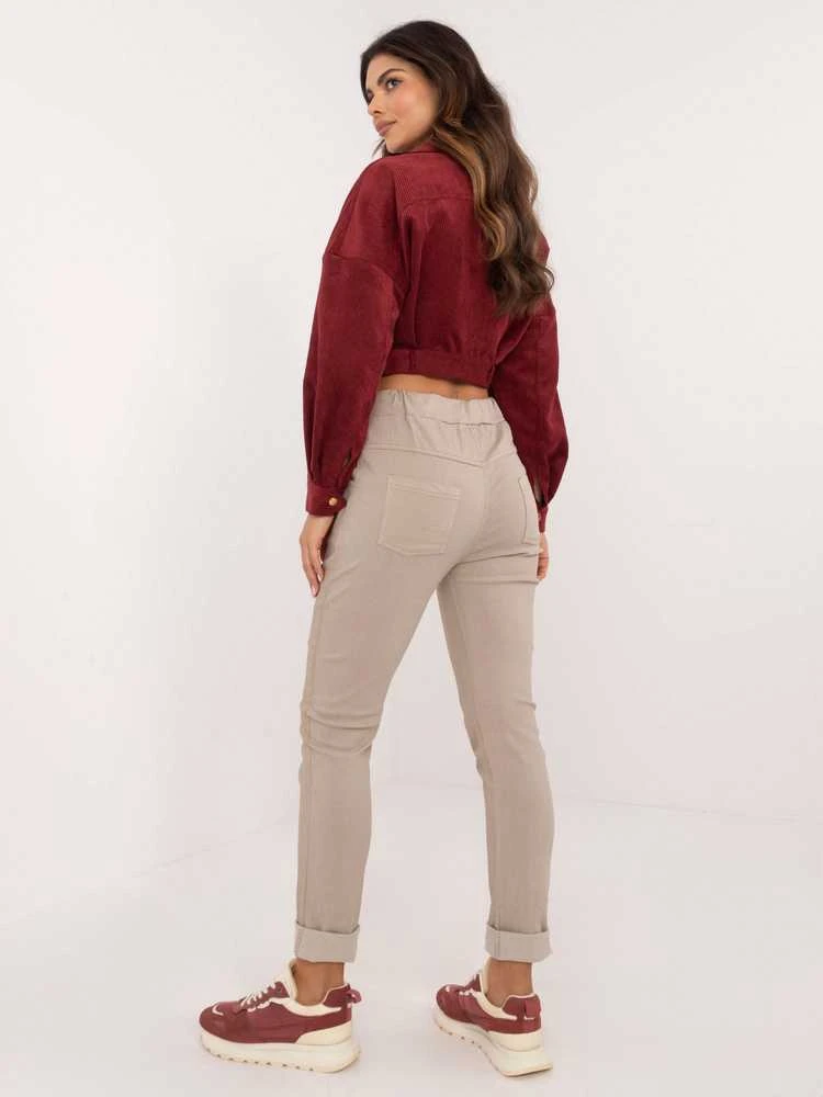 Italy Moda Kelnės-DHJ-SP-21258.32-smėlio spalvos