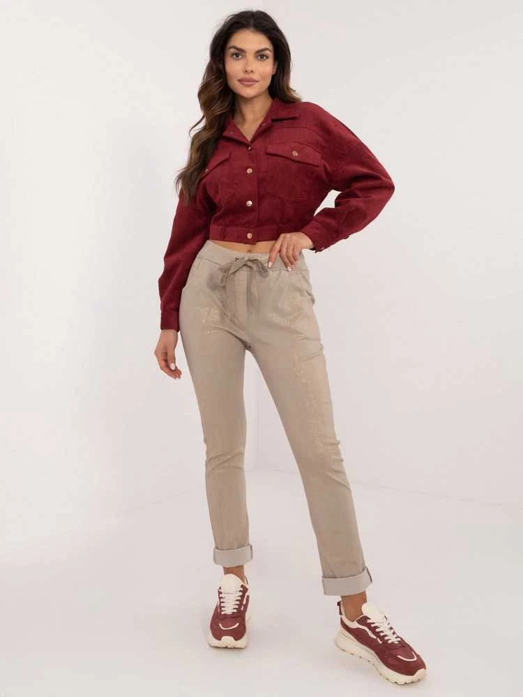 Italy Moda Kelnės-DHJ-SP-21258.32-smėlio spalvos