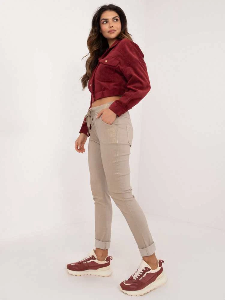 Italy Moda Kelnės-DHJ-SP-21258.32-smėlio spalvos