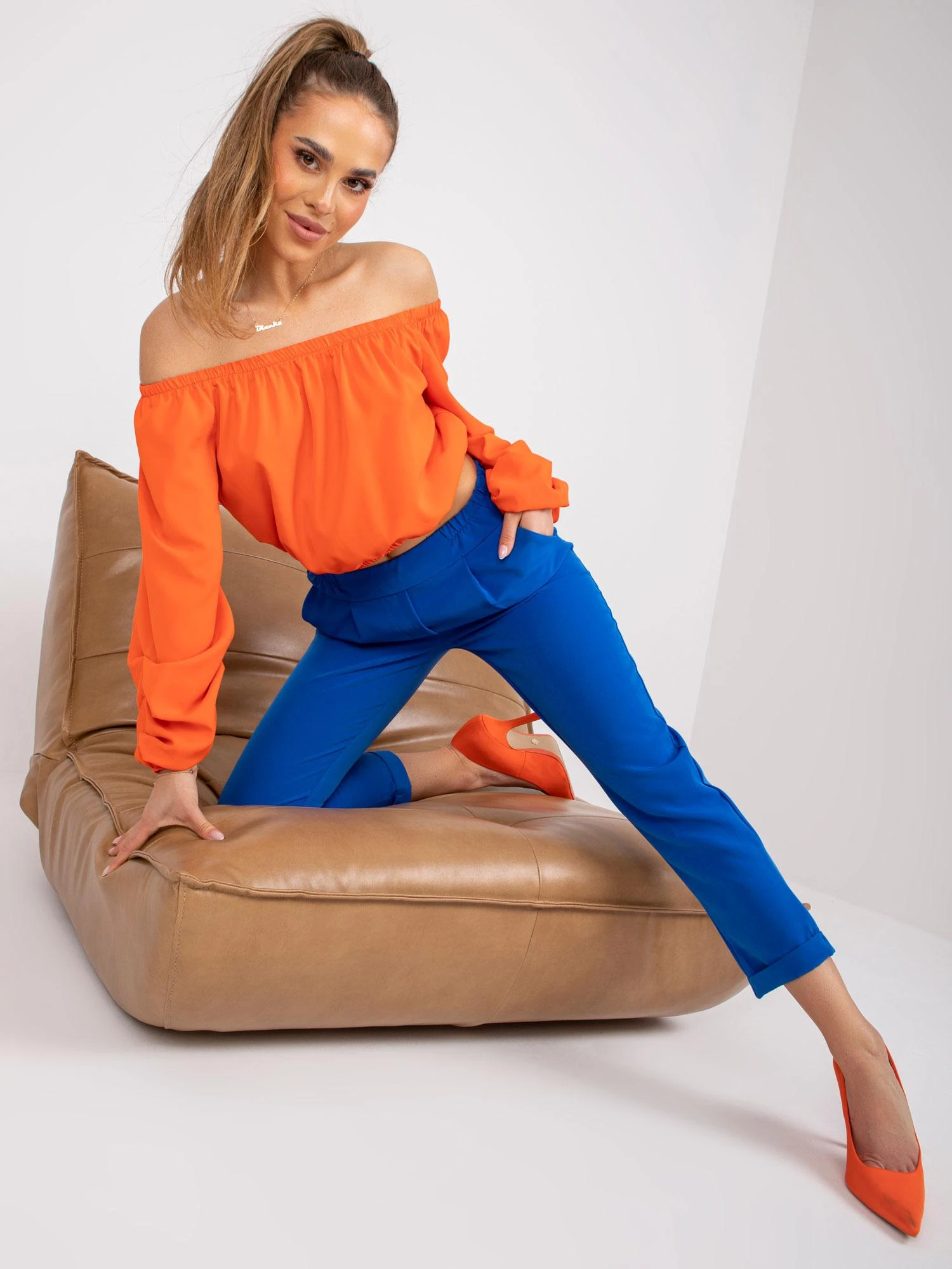 Italy Moda Kelnės-DHJ-SP-2536.69-tamsiai mėlynos
