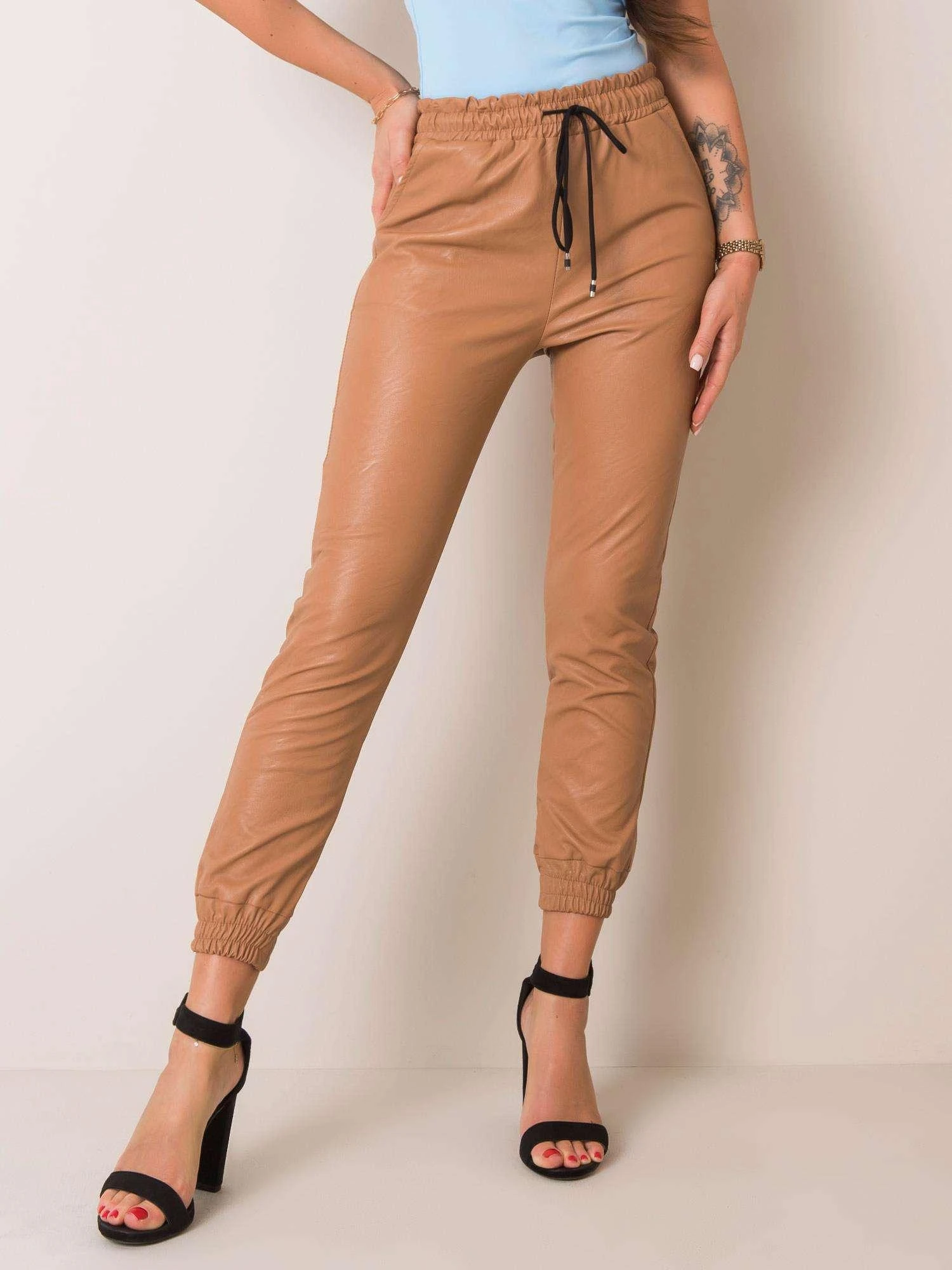Italy Moda Kelnės-DHJ-SP-2982.69-šviesiai rudos