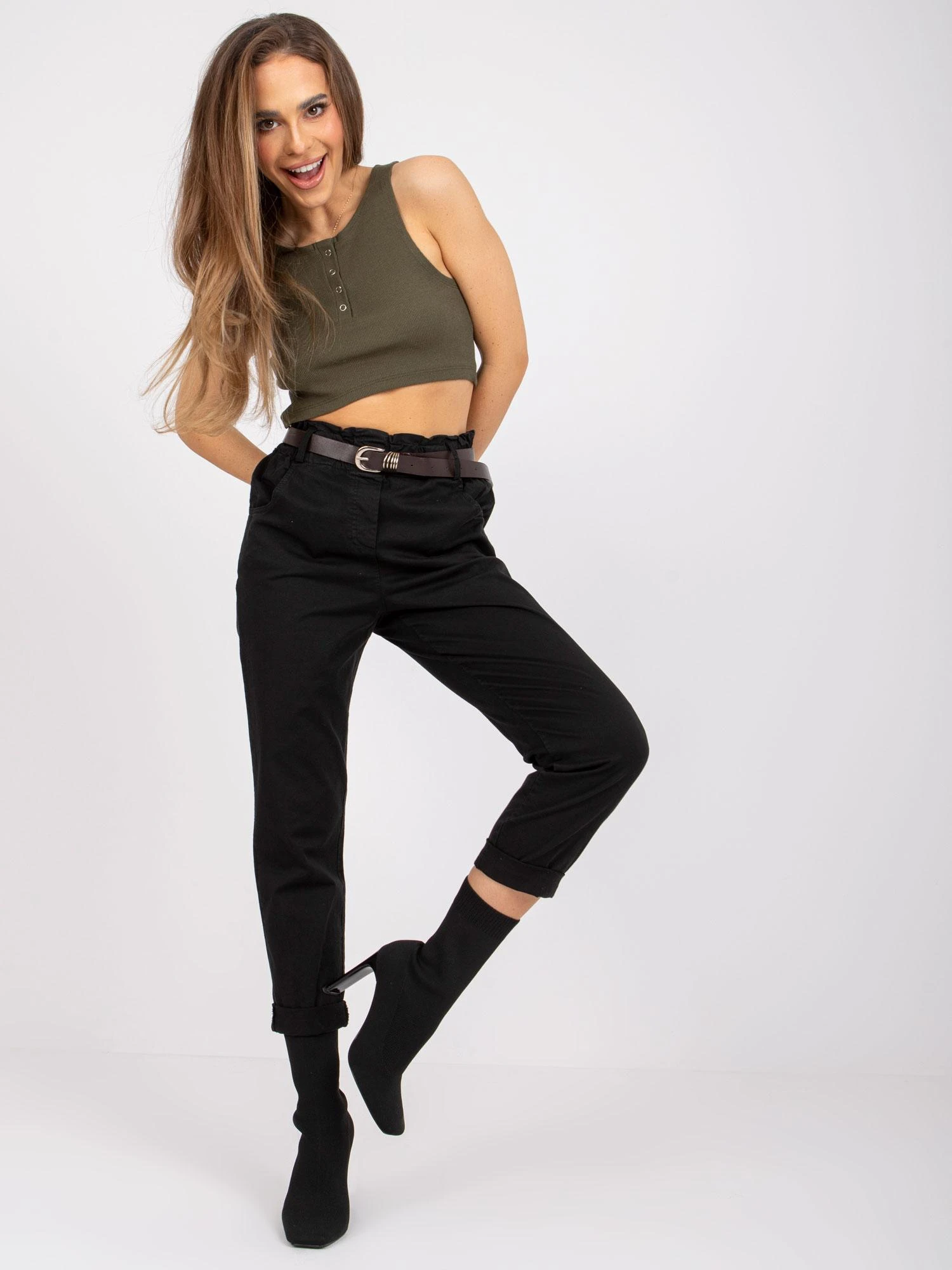 Italy Moda Kelnės-DHJ-SP-3509.38P-juodos