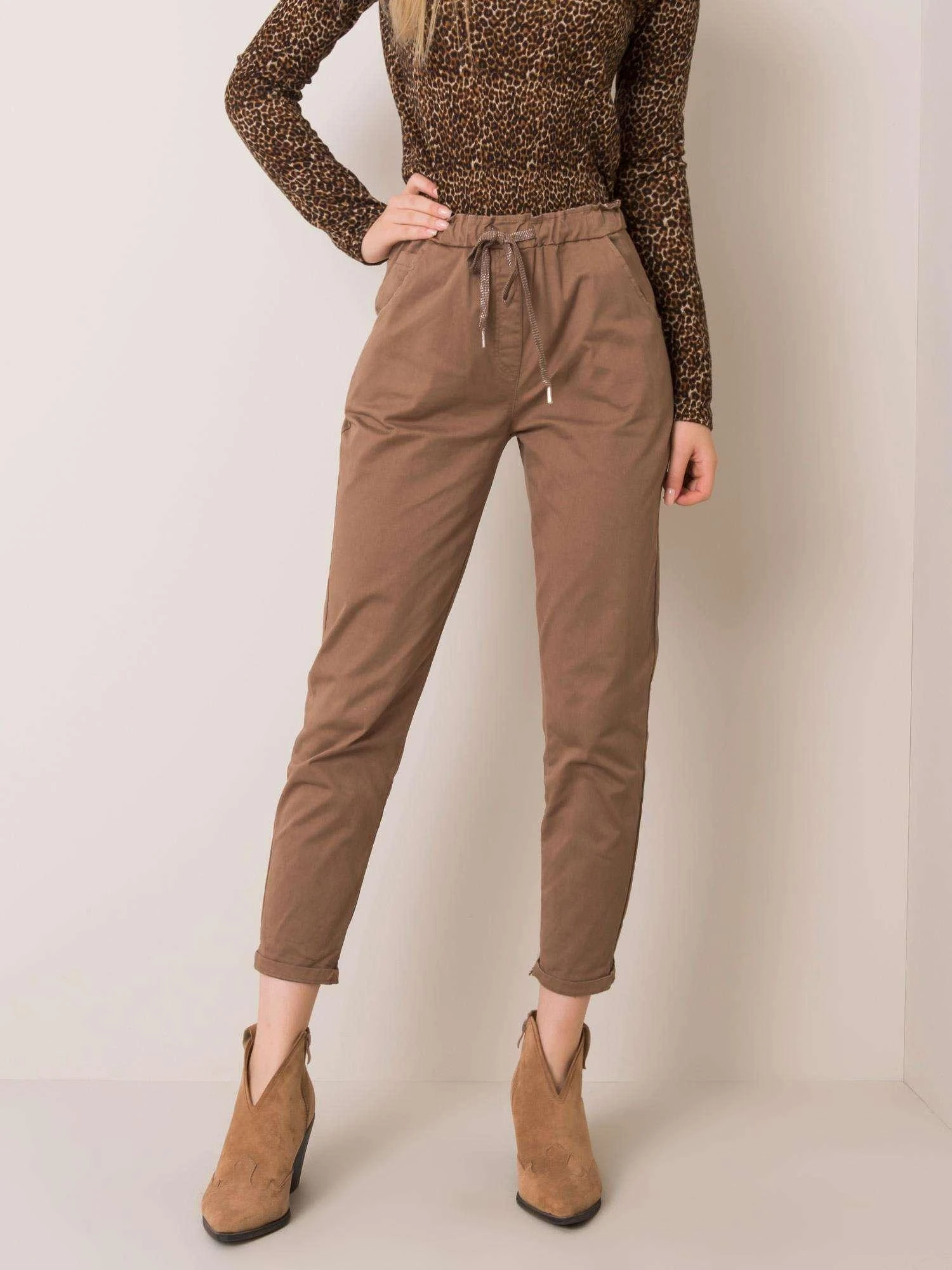 Italy Moda Kelnės-DHJ-SP-3657.91P-rudos spalvos