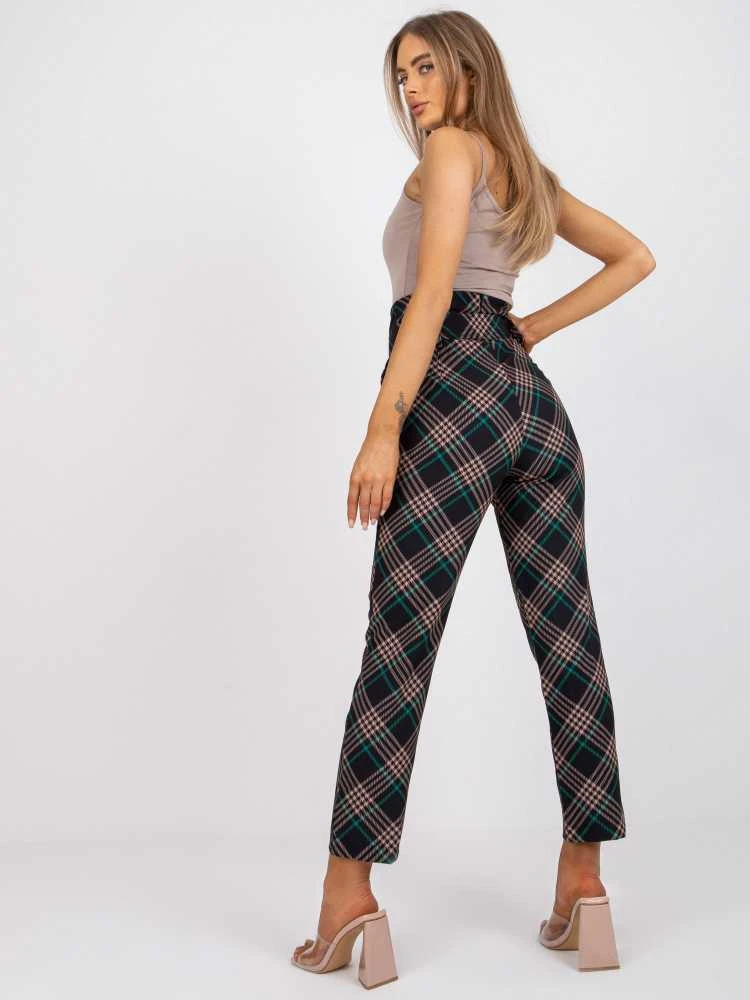 Italy Moda Kelnės-DHJ-SP-3689.08-juoda-žalia