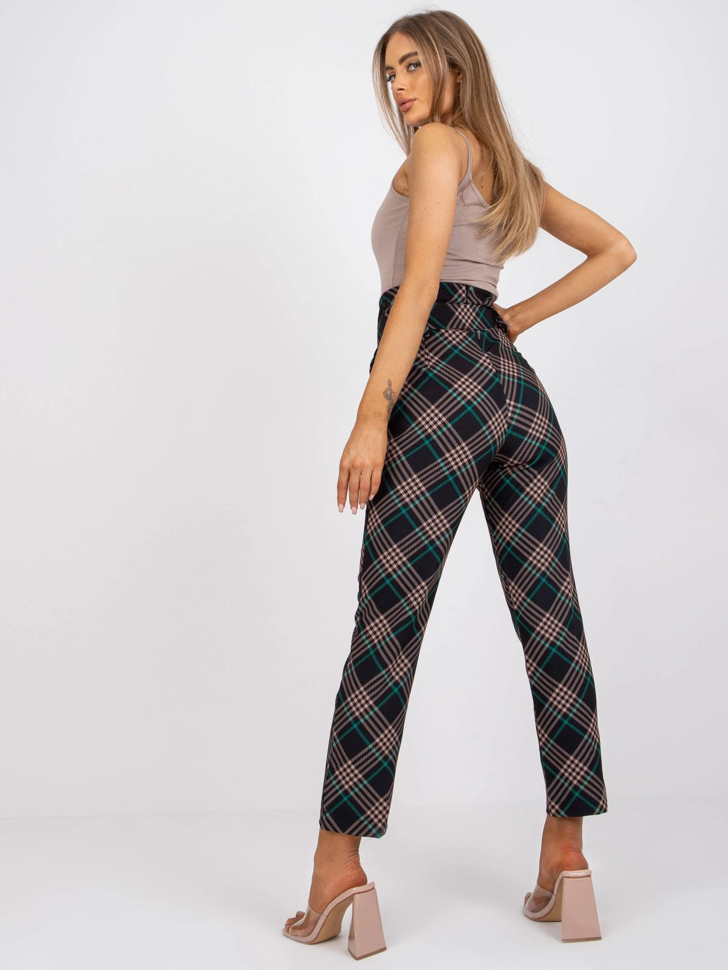 Italy Moda Kelnės-DHJ-SP-3689.08-juoda-žalia