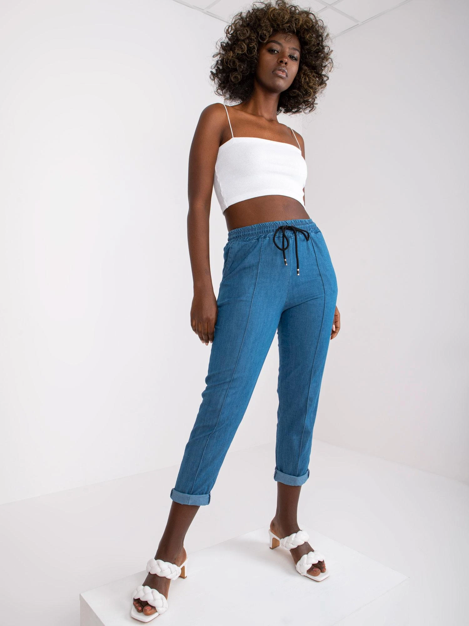 Italy Moda Kelnės-DHJ-SP-5039.25P-mėlynos spalvos