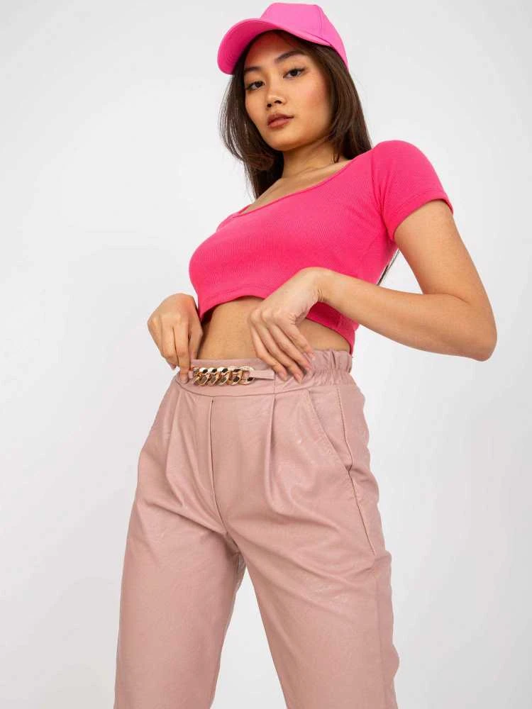 Italy Moda Kelnės-DHJ-SP-5058.35P-šviesiai rožinės spalvos