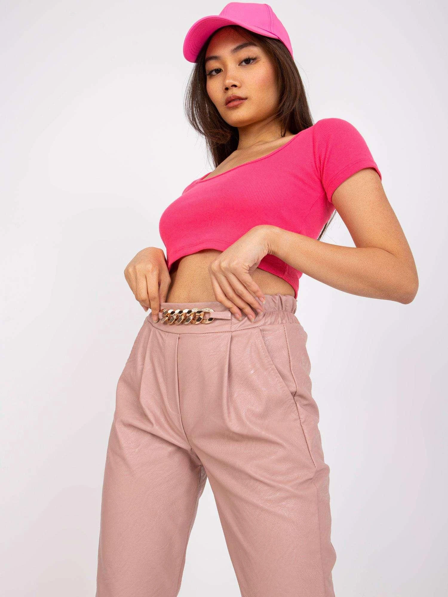 Italy Moda Kelnės-DHJ-SP-5058.35P-šviesiai rožinės spalvos
