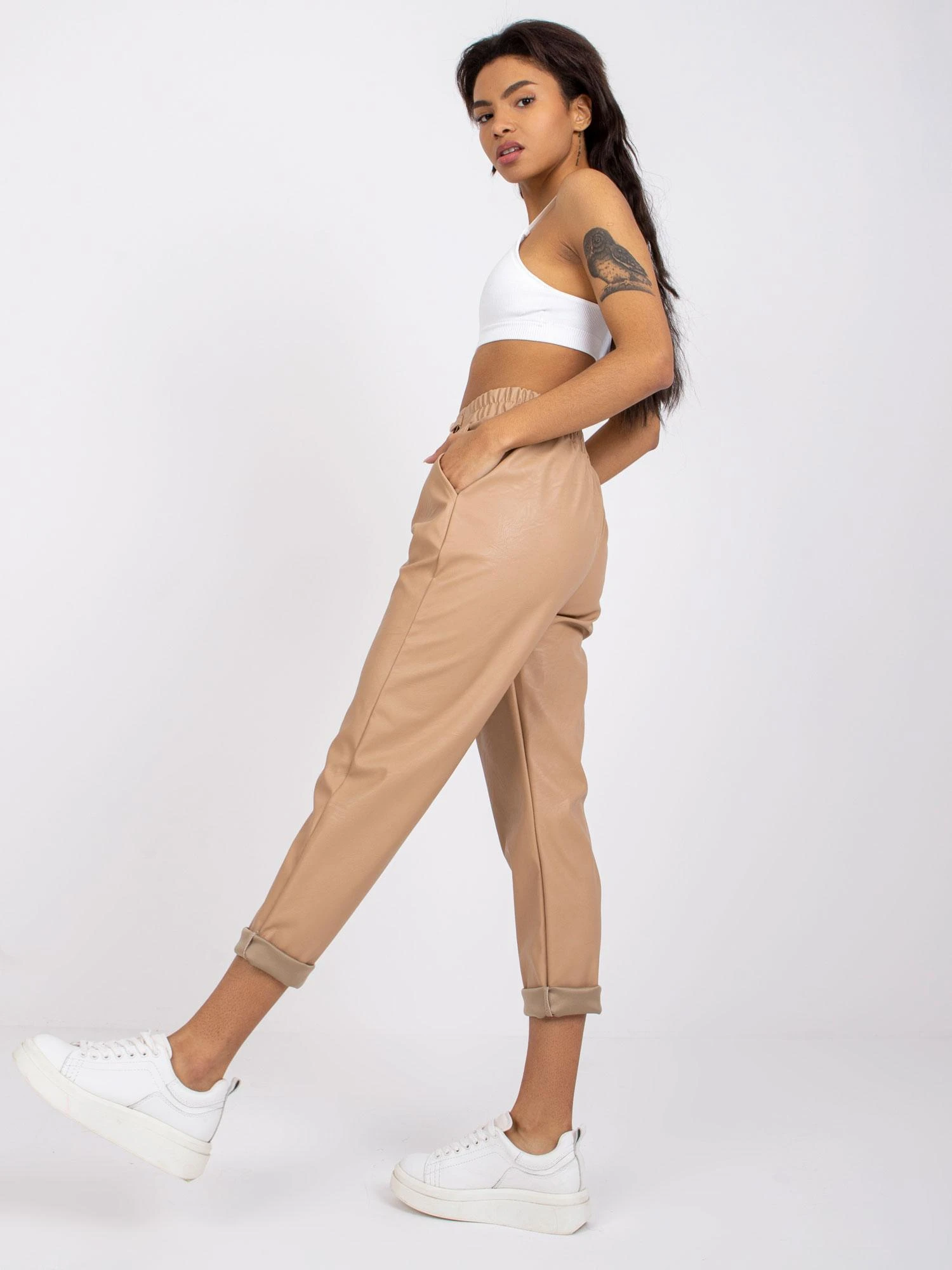 Italy Moda Kelnės-DHJ-SP-5058.35P-smėlio spalvos
