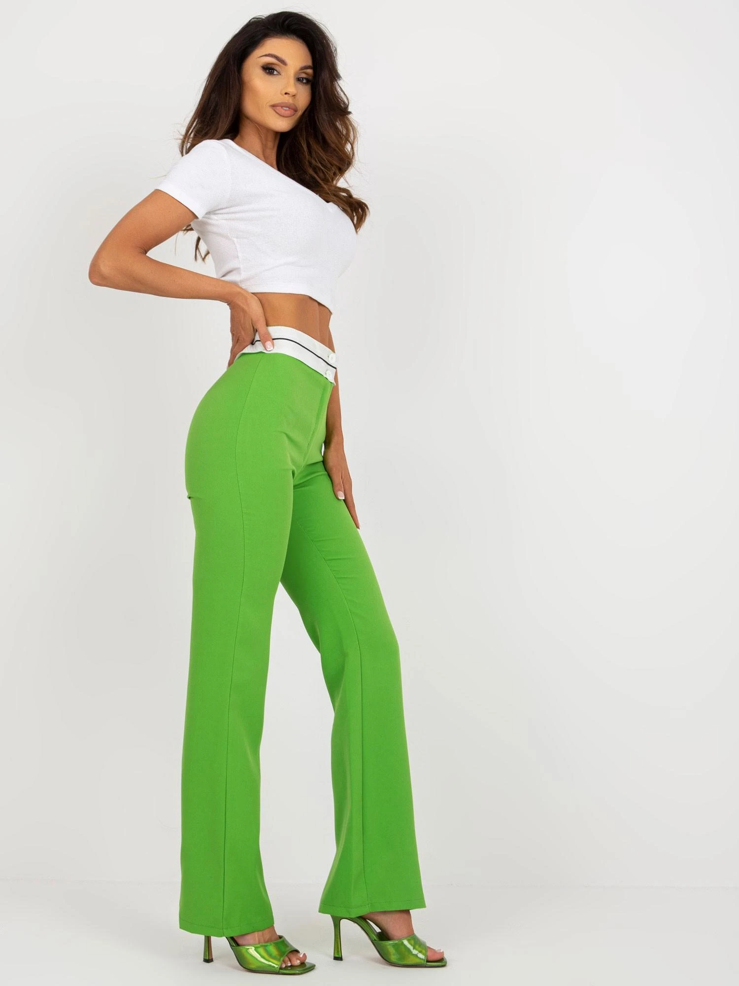 Italy Moda Kelnės-DHJ-SP-6971.32-Šviesiai žalia
