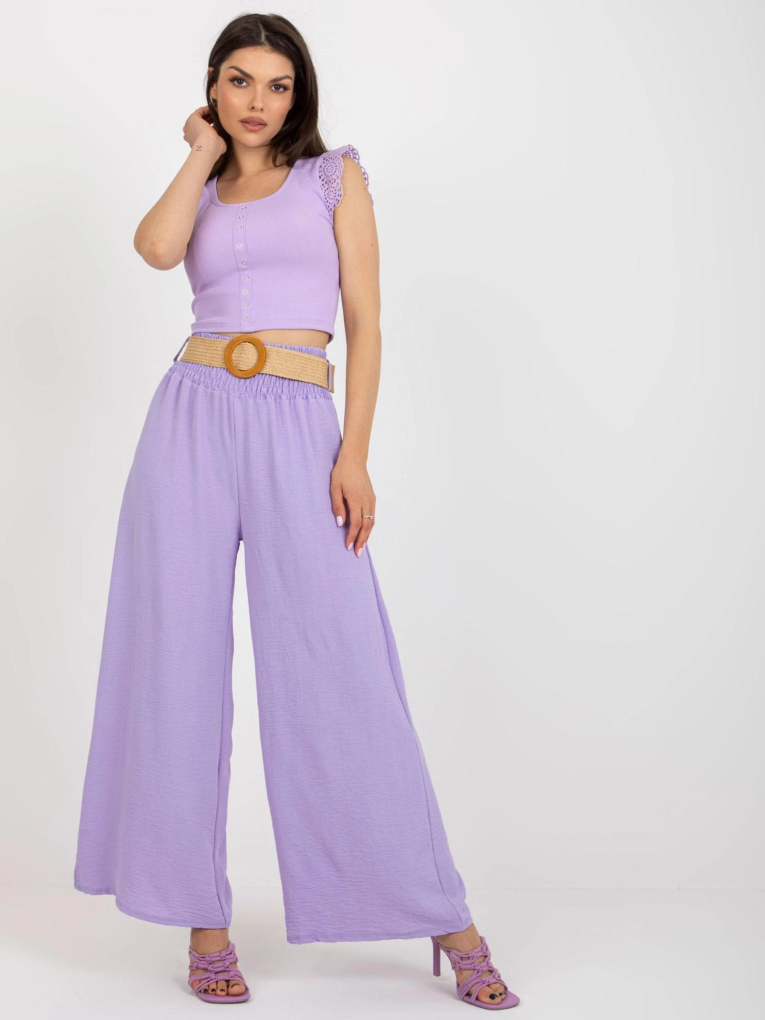 Italy Moda Kelnės-DHJ-SP-8387.57-Šviesiai violetinė
