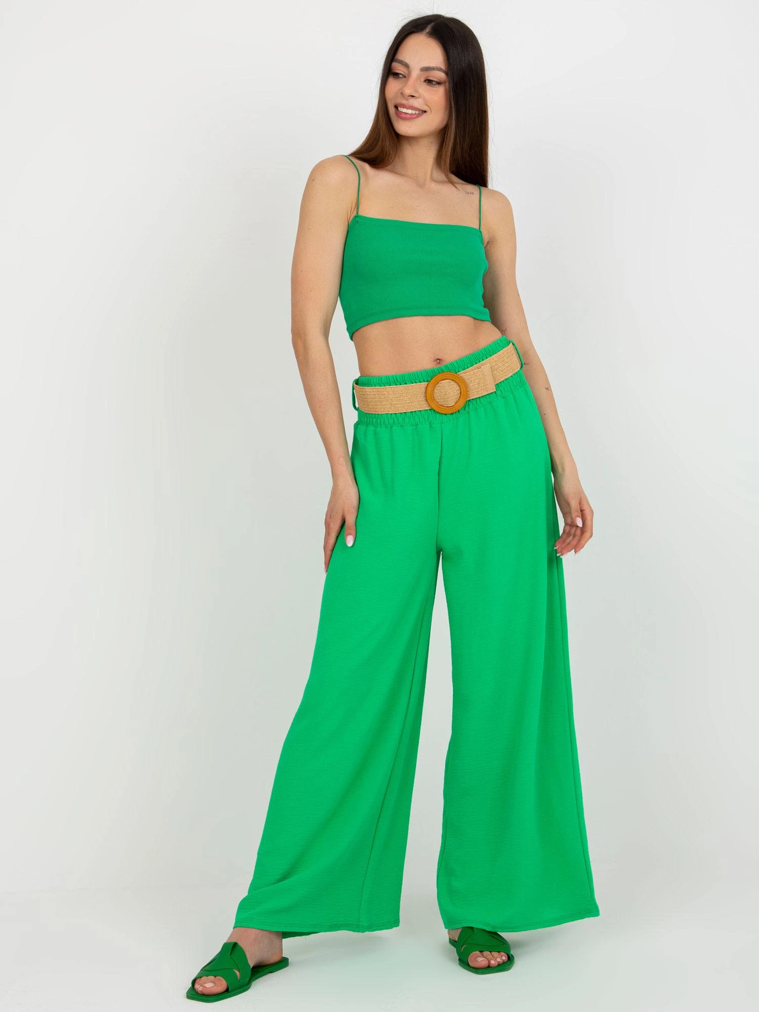 Italy Moda Kelnės-DHJ-SP-8387.57-žalia