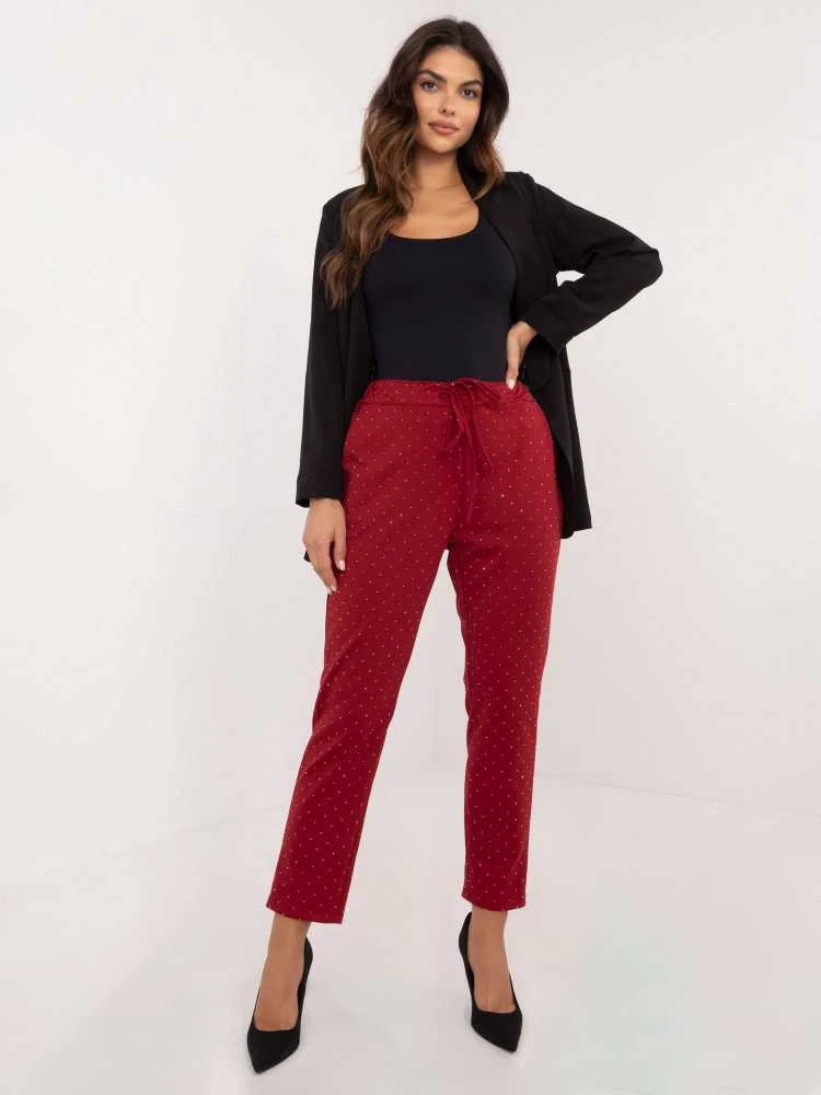 Italy Moda Kelnės-DHJ-SP-A7690.01P-bordo