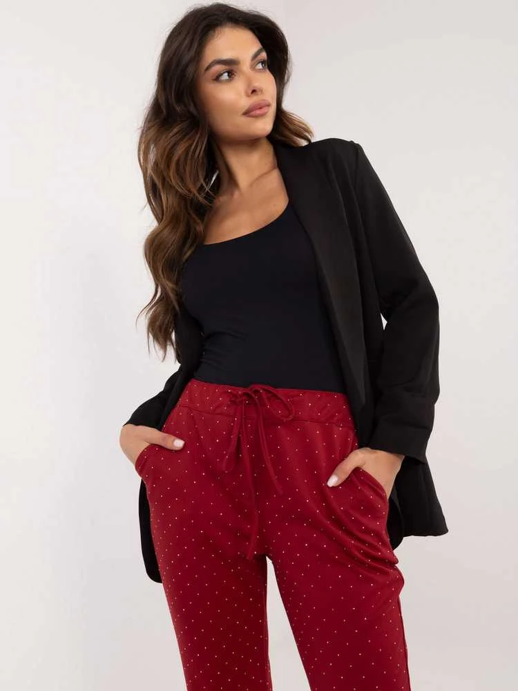 Italy Moda Kelnės-DHJ-SP-A7690.01P-bordo
