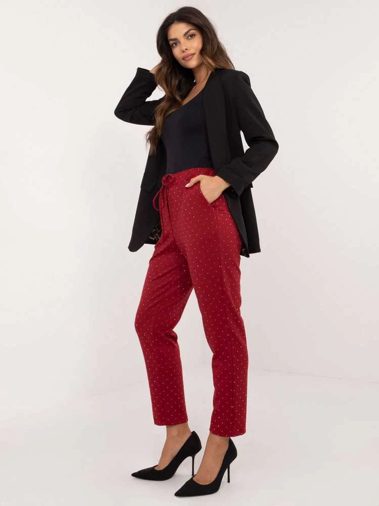 Italy Moda Kelnės-DHJ-SP-A7690.01P-bordo