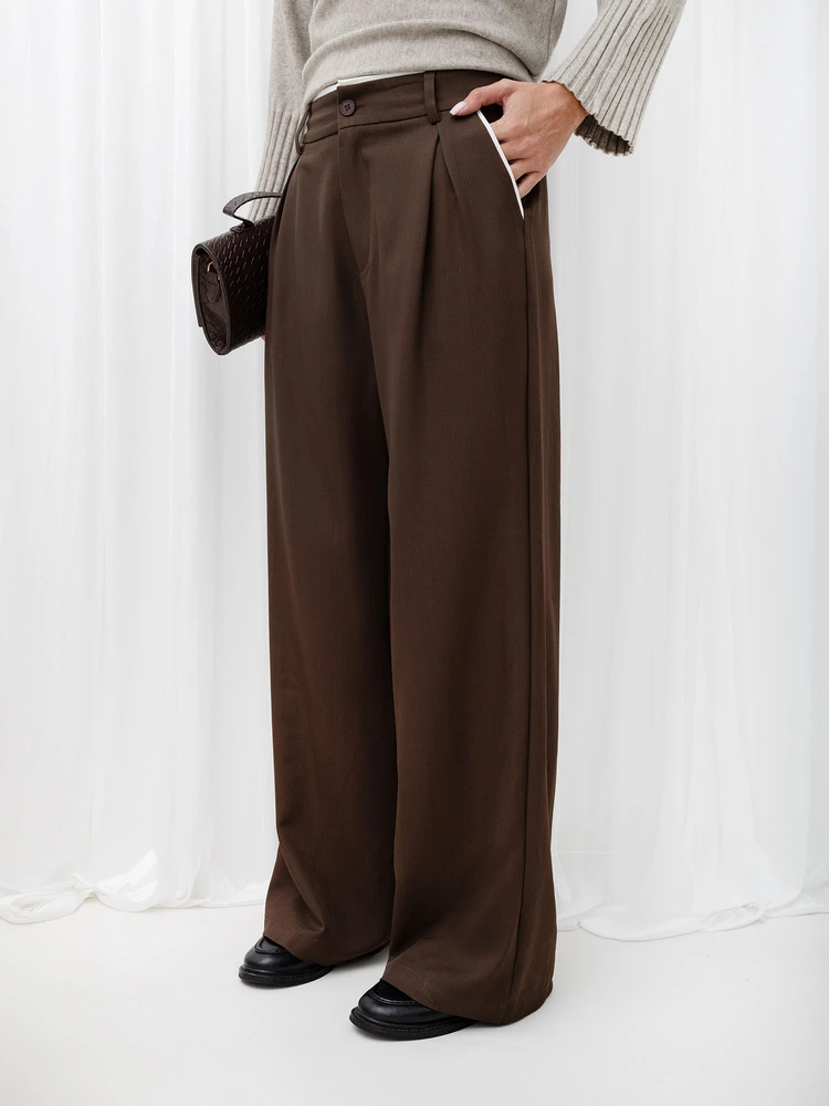 Italy Moda Kelnės-IR-SP-BQ941-9.92-ruda
