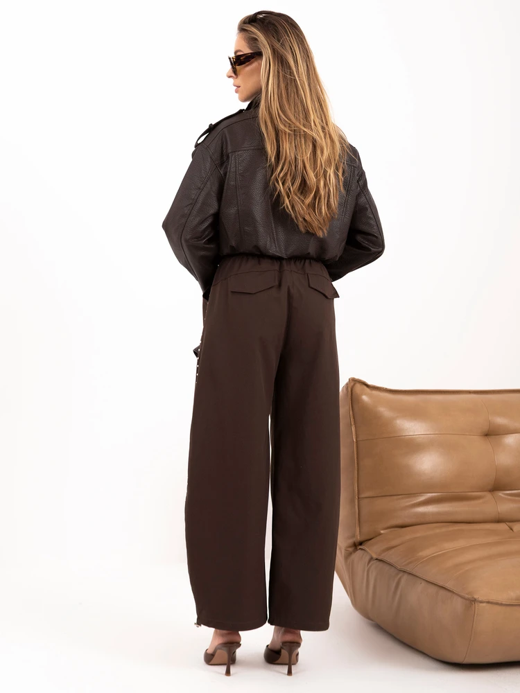 Italy Moda Kelnės-IR-SP-GG-99370.64-ruda