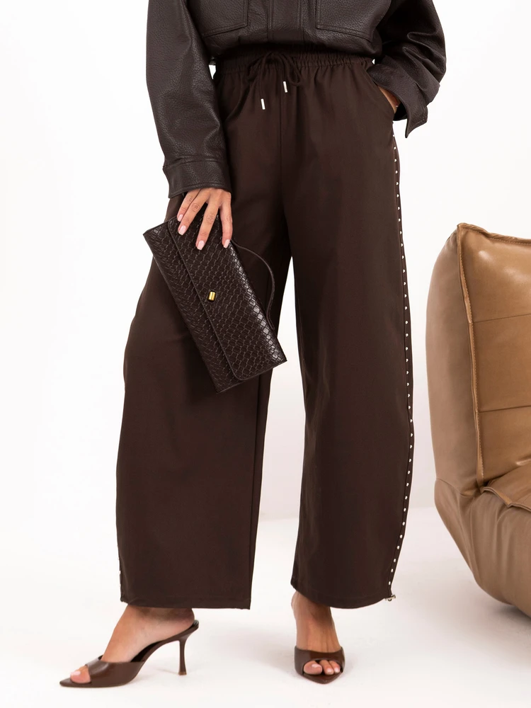 Italy Moda Kelnės-IR-SP-GG-99370.64-ruda