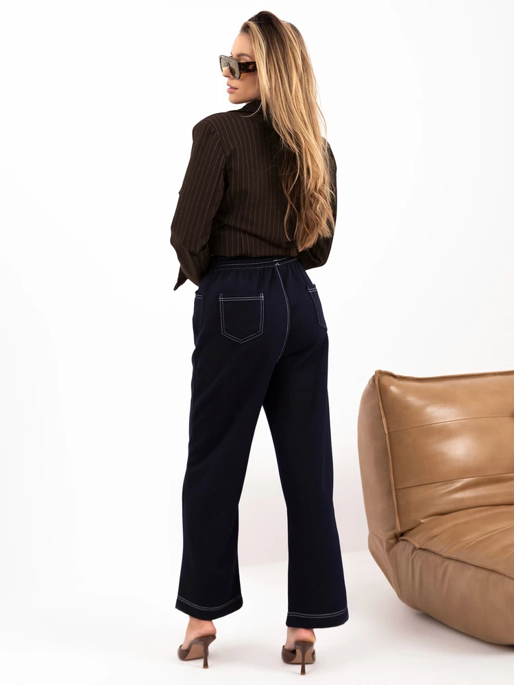Italy Moda Kelnės-IR-SP-GG-99373.61-tamsiai mėlyna