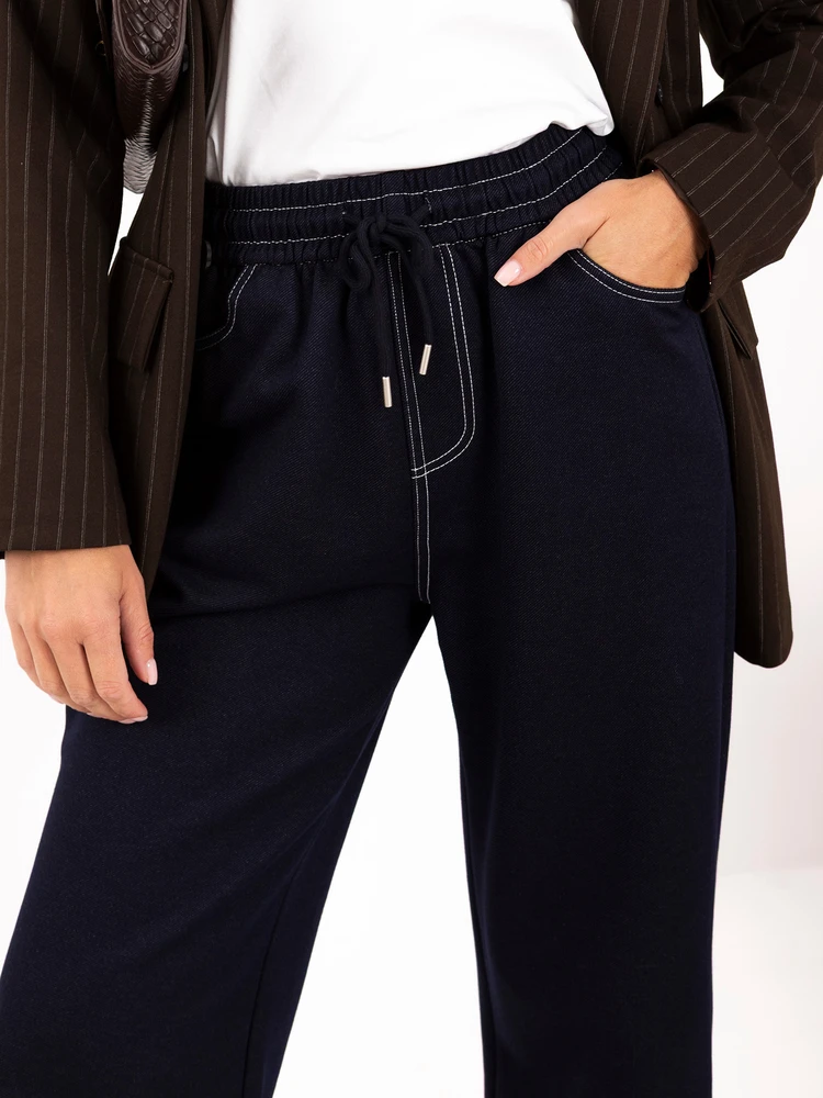 Italy Moda Kelnės-IR-SP-GG-99373.61-tamsiai mėlyna