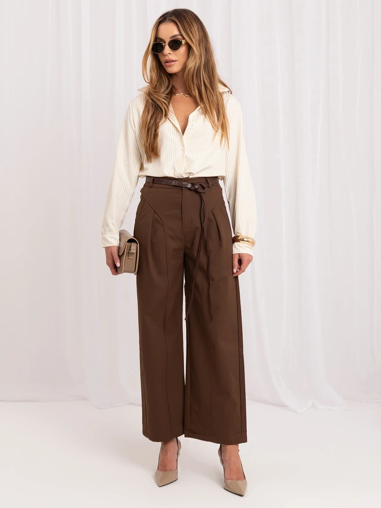 Italy Moda Kelnės-IR-SP-YV054B.24-ruda