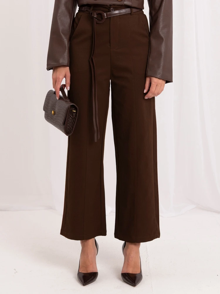 Italy Moda Kelnės-IR-SP-YV056B.69-ruda