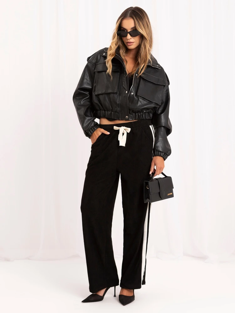 Italy Moda Kelnės-IR-SP-YV2821.02-juoda