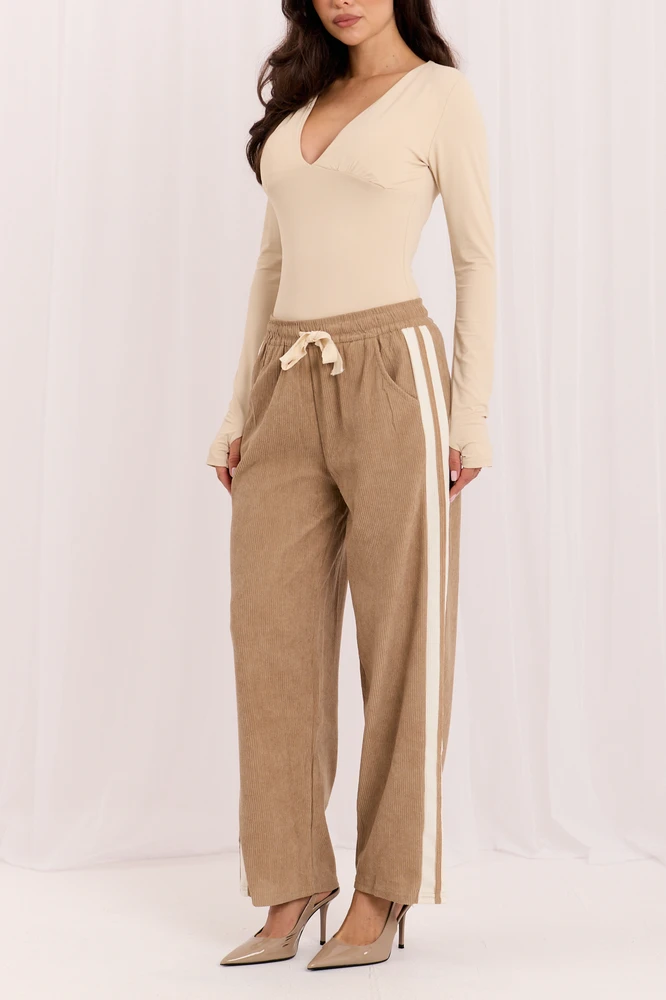 Italy Moda Kelnės-IR-SP-YV2821.02-smėlio spalva