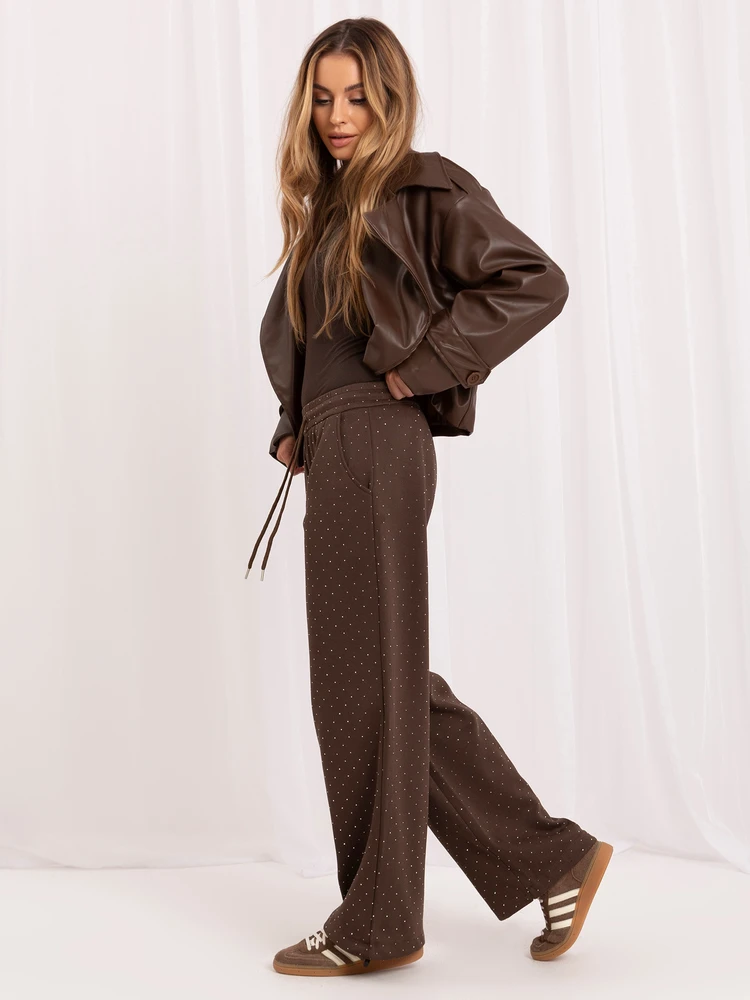 Italy Moda Kelnės-IR-SP-YV5504.66-ruda